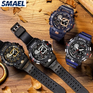 Montres numériques à quartz LED SMAEL 8055 pour hommes, montres de sport en silicone, montres numériques de luxe, montre-bracelet lumineuse pour homme, Relogio Masculino - Product Image 1