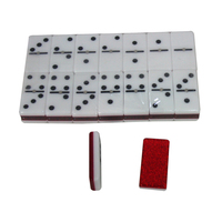 Jeu de dominos 28 tuiles double six colorées en acrylique et plastique, jouet éducatif préscolaire pour enfants