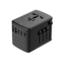 Adaptateur de voyage universel, adaptateur de prise internationale avec 3 USB C et 2 USB-A, chargeur mural tout-en-un pour les États-Unis, l'UE, le Royaume-Uni et l'Australie