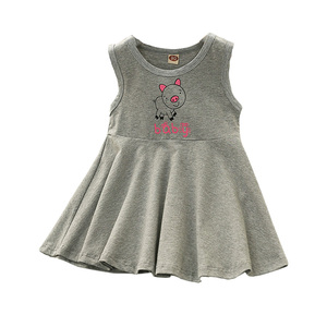 Wholesale Casual Summer Pig Party Dress for Kids Baby Girls Children on Summer Looking for Distributor - Product Image 1