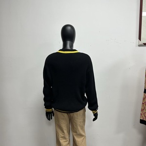 เสื้อสเวตเตอร์คอวีผู้ชาย แขนยาว ถักลายริบหนา สำหรับฤดูใบไม้ร่วงและฤดูหนาว - Product Image 2