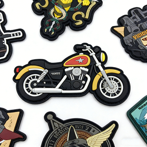 Direct Vendor Free Mockup 2D Sculpted Custom Soft Rubber Polyvinyl Chloride <b>Sew</b> <b>On</b> Washable Emblem pvc <b>patch</b> - Product Image 1