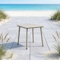 Table basse OSMEN VODDEN en tube d'aluminium carré, pour terrasse et jardin