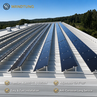 Support de montage de panneau solaire en acier, système de montage au sol pour panneaux solaires, structure de montage réglable pour panneaux photovoltaïques