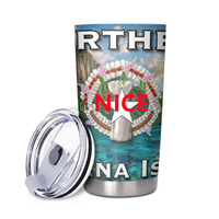 Mug de voyage personnalisé à thème Saipan avec impression graphique, idéal pour la maison, le bureau, les activités de plein air et comme cadeau pour les occasions spéciales