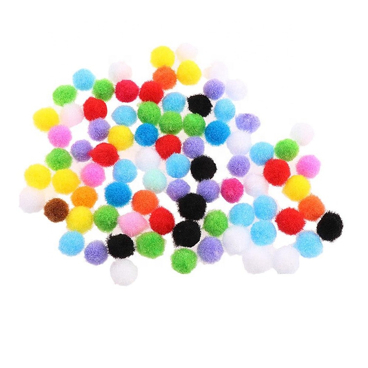 Лидер продаж, аксессуары для игрушек, красочные помпоны для творчества