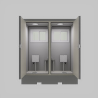 Nouvelle Douche et Toilettes Portables en Conteneur Préfabriqué, Design Respirant, Style Moderne, Faible Coût, Salles de Bain Mobiles pour Extérieur et Chambre