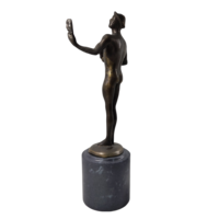 Statue de Homme Nu en Bronze, Sculpture Abstraite, Trophée, Décoration d'Intérieur pour Ornement Domestique