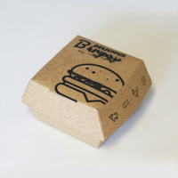Sac en papier kraft biodégradable résistant à la graisse pour emballage de restauration rapide, avec logo personnalisé, vente en gros