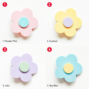 Accesorio para el Cabello con Broche a Presión, Colores Pastel Suaves, Pequeño Regalo, Pinzas para el Cabello para Niños, Flor Linda de Acrílico - Product Image 2