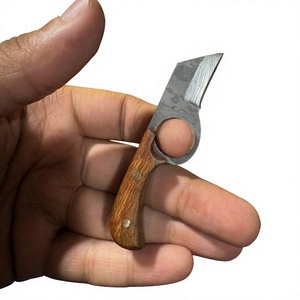 Cuchillo de Supervivencia y Caza de Acero de Damasco Hecho a Mano de Alta Calidad con Hoja Fija Mini Tipo Drop Point, Mango de Resina OEM Personalizable - Product Image 2