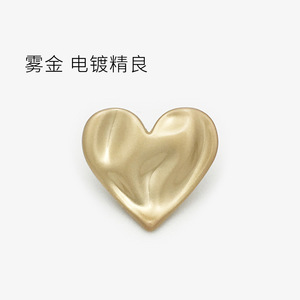 Einfache Retro-Stil Metall Herzform Näh knöpfe Pullover Shirt Gold Silber dekorative Knopf - Product Image 5