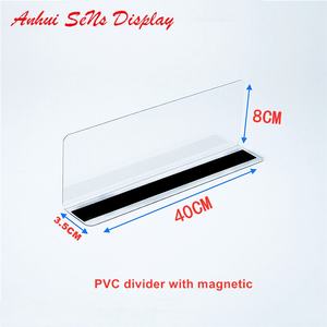 Diviseur d'étagères de supermarché en plastique PVC magnétique en forme de L pour séparateur d'affichage de marchandises pour étagère - Product Image 3