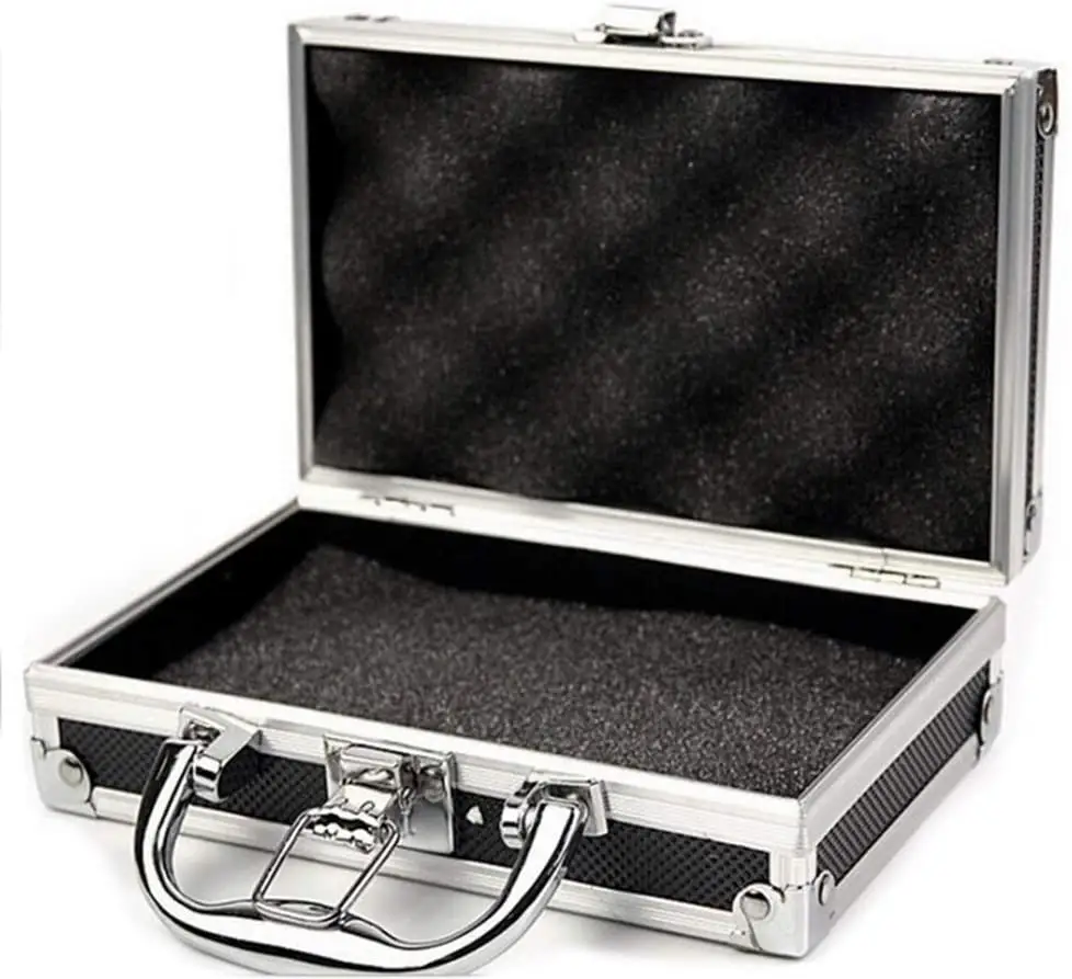 Flight Case Tool Box Estojo De Armazenamento Mini Alumínio Portátil Pequeno Alumínio Viagem Carry para Artesão Estojo De Espuma Personalizado 1 Anos