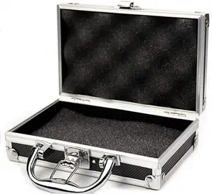 Flight case Tool Box Aufbewahrung koffer Mini Aluminium Tragbare kleine Aluminium Travel Carry für Craftsman Custom ized Foam Case 1 Jahre