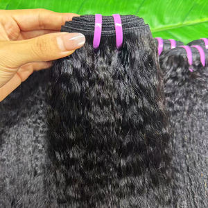 Paquetes de Cabello Virgen Camboyano Liso Kinky al por Mayor con Doble Trama a Máquina para Mujeres Negras - Product Image 3