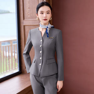 Women's Suit Set 2025 Autumn Elegant Professional Formal Wear Beauty Salon Uniform Small Blazer Anti-Wrinkle Polyester Full - Product Image 4