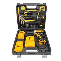 Perceuse à main professionnelle FixCraft 12V/21V DC à vitesse variable et réversible, rechargeable au lithium-ion