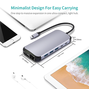 Hub USB Type C <span class=keywords><strong>Adaptateur</strong></span> de station d'accueil Hub HD-MI 4K Lecteur de carte USB 3.0 Station d'accueil pour ordinateur portable Hubs USB pour <span class=keywords><strong>MacBook</strong></span> Pro <span class=keywords><strong>Air</strong></span> - Product Image 6