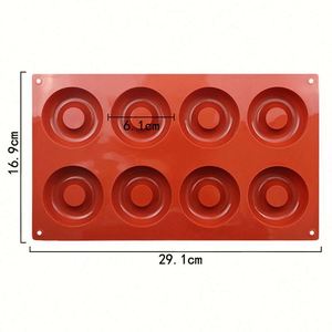 Molde de Silicona Ecológico Personalizado con Logotipo, 8 Cavidades Redondas, Reutilizable, para Hornear Pasteles, Queso, Jabón, Velas, OEM/ODM - Product Image 2