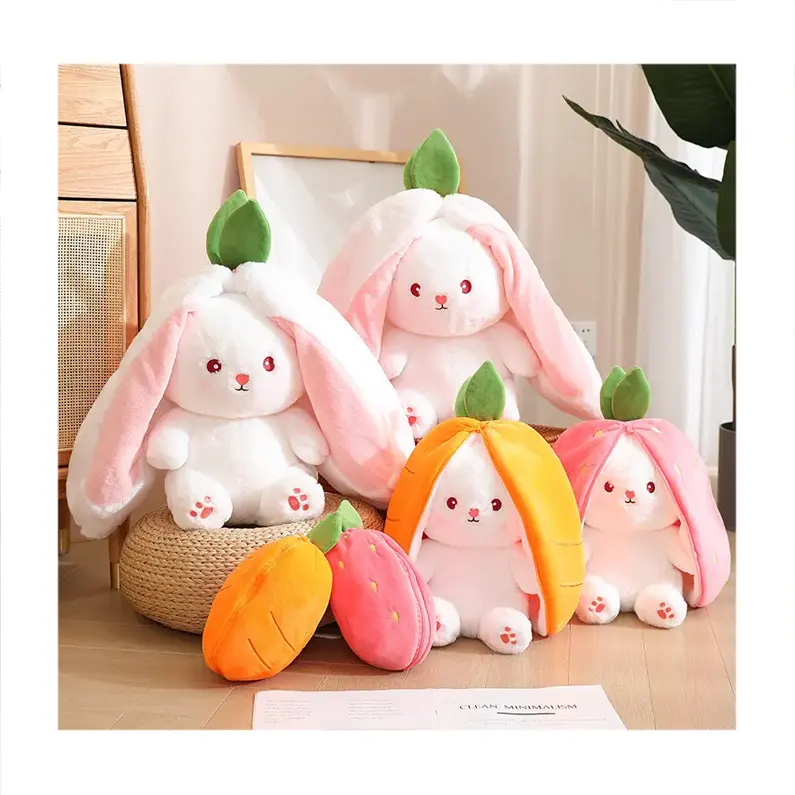 Nuovi cuscini di peluche Easter Bun-ny accompagnano il bambino i giocattoli animali di coniglio imbottiti per dormire placano le bambole di pezza