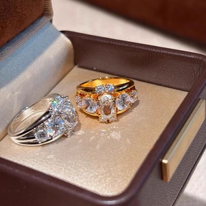 Mode lichte luxe moderne koperen kruis zirkoon duiven-ei <span class=keywords><strong>ring</strong></span> voor dames - Product Image 6