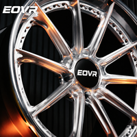 Ruedas Forjadas EVOR Monobloque de 2 Piezas Cromadas Pulidas de 17 18 19 20 21 22 23 24 Pulgadas para BMW Audi Urus 5x114.3 5x112 5x120