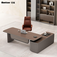 Bureau de direction moderne et durable, design personnalisé, grand bureau d'ordinateur en bois, table de direction pour PDG