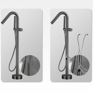 Nhà sản xuất trực tiếp Brass gắn bồn tắm tầng vòi miễn phí đứng tắm bồn tắm đặt Bath & vòi hoa sen vòi - Product Image 3