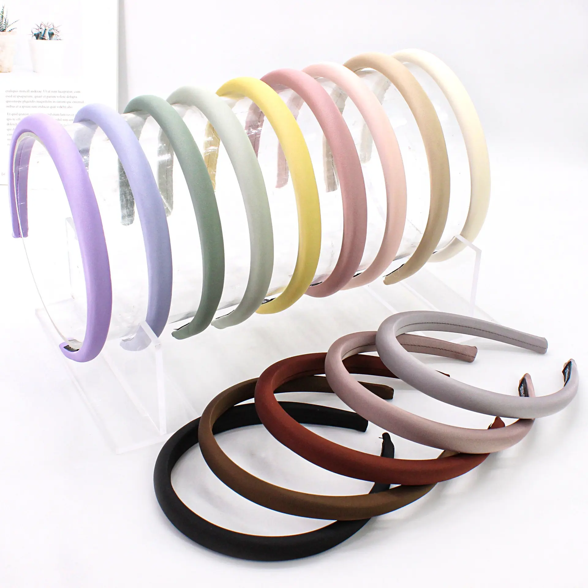 Bán sỉ in logo nhựa Headband hairband phụ nữ tóc Skinny tóc Hoop cho phụ nữ cô gái Phụ kiện tóc