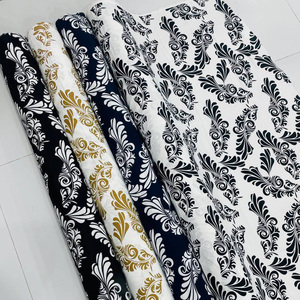 Tela Elástica en 4 Direcciones, 95% Poliéster, 5% Elastano, Estampado Floral, <span class=keywords><strong>Material</strong></span> Elástico Personalizado para Camisetas y Vestidos Deportivos - Product Image 1