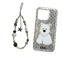 Coque souple en TPU Premium à motif de dessin animé, plumes et pois, peinte à la main pour iPhone 17 Pro/14/13/16 SE, XR/XS Max, 8 Plus