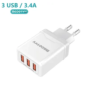 MODORWY Three USB Wall Charger QC3.0 ABS 5V3.4A fast charging