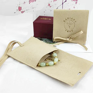 Custom <b>Envelope</b> Jewelry Pouch Bag Suede Jewelry Packaging <b>Gift</b> Bags Velvet for Jewelry Microfiber Pouch with Insert Pad Logo - Product Image 1