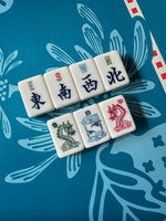 Ubin Mahjong Amerika Ramah Lingkungan Mewah Buatan Tangan Bertema Heron dari Akrilik untuk Hadiah dan Hiburan Meja