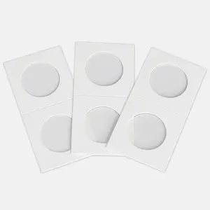 wholesale custom Self Adhesive Coin Flips Paper Card Holders Assorted 2x2 cardboard Mylar conin Flips