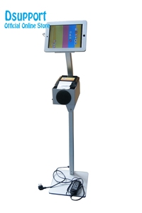 Support de sol en métal argenté <span class=keywords><strong>pour</strong></span> iPad 2/3/4/5/Air/Pro avec verrou antivol, support d'<span class=keywords><strong>angle</strong></span> à mouvement complet - Product Image 3