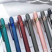 Op maat gemaakte, uitklapbare, meerkleurige capacitieve logo-gravure promotionele metalen aluminium balpen met 1,0 mm punt