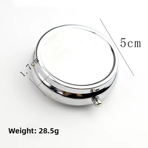 Caja de Almacenamiento Redonda de Metal y Plástico para Medicamentos y Joyería, Venta al Por Mayor - Product Image 6