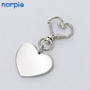 Portachiavi a <span class=keywords><strong>Cuore</strong></span> Personalizzabile, Souvenir per Matrimoni, Portachiavi in Metallo a Clip per Sublimazione - Product Image 6