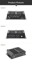 PC Industrial Integrado Sin Ventilador de Aleación de Aluminio Intel J1900 I3 I5 I7 con Puertos Seriales, Doble LAN y Wifi, Fábrica MES OEM
