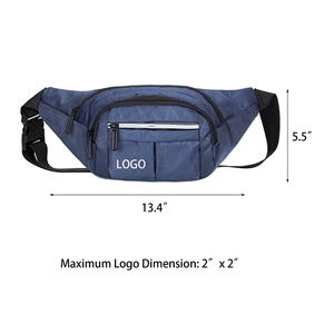 Sac banane unisexe d'extérieur, pochette pratique pour téléphone, sac à bandoulière en nylon avec fermeture éclair, sac banane élégant pour le voyage - Product Image 4