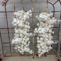 Rangkaian Bunga Mawar Sutra Putih Buatan ZKAI Luxury Wedding Hanging Real Touch untuk Dekorasi Pernikahan