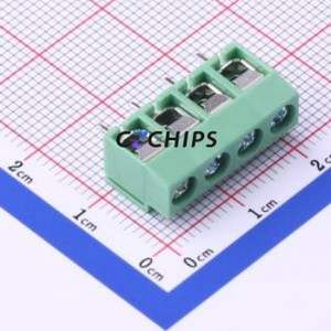 DB126V-5.0-4P-GN-P Screw Terminal Block Through hole Component (THT),P=5mm Connector 1x4P 5mm Green Through Hole - Product Image 1