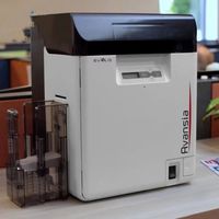 Sertifikat Evolis 600Dpi transfer ID Printer kartu Avansia Hologram tersedia mesin plastik PVC pita warna cetak