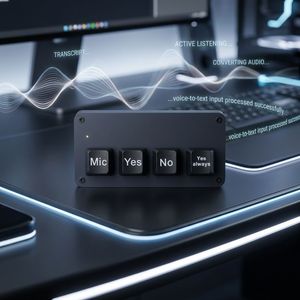 Teclado con Entrada de Voz por IA y Respuesta Rápida para Servicio al Cliente de Comercio Electrónico |   Asistente de Chat de Ventas con Plantillas Inteligentes W855 - Product Image 6