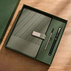 Factory Custom Logo Retro Leather A5 <b>Notebook</b> Gift <b>Set</b> with Pen Business Office Gift Box <b>Set</b> <b>Notebook</b> for Men - Product Image 6