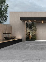 Panel Dinding Travertine Beige Lentur untuk Interior, Dekorasi Latar Belakang Sudut Melengkung, Papan Batu Fleksibel