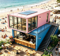 Maison Conteneur Murale en Verre Moderne de Luxe avec Vue Panoramique, Maison Modulaire Préfabriquée pour le Glamping, Vente en Gros Direct Usine