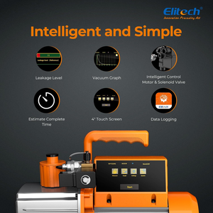 Pompe à vide d'air AC Elitech SVP-7 2 étapes 7CFM 3/4Hp pour climatisation et réfrigération HVAC avec écran tactile - Product Image 5